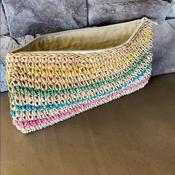 Handbags - Straw Clutch | Large Envelope Weaved Vegan Bag | Eco-Friendly Wallet Vacation